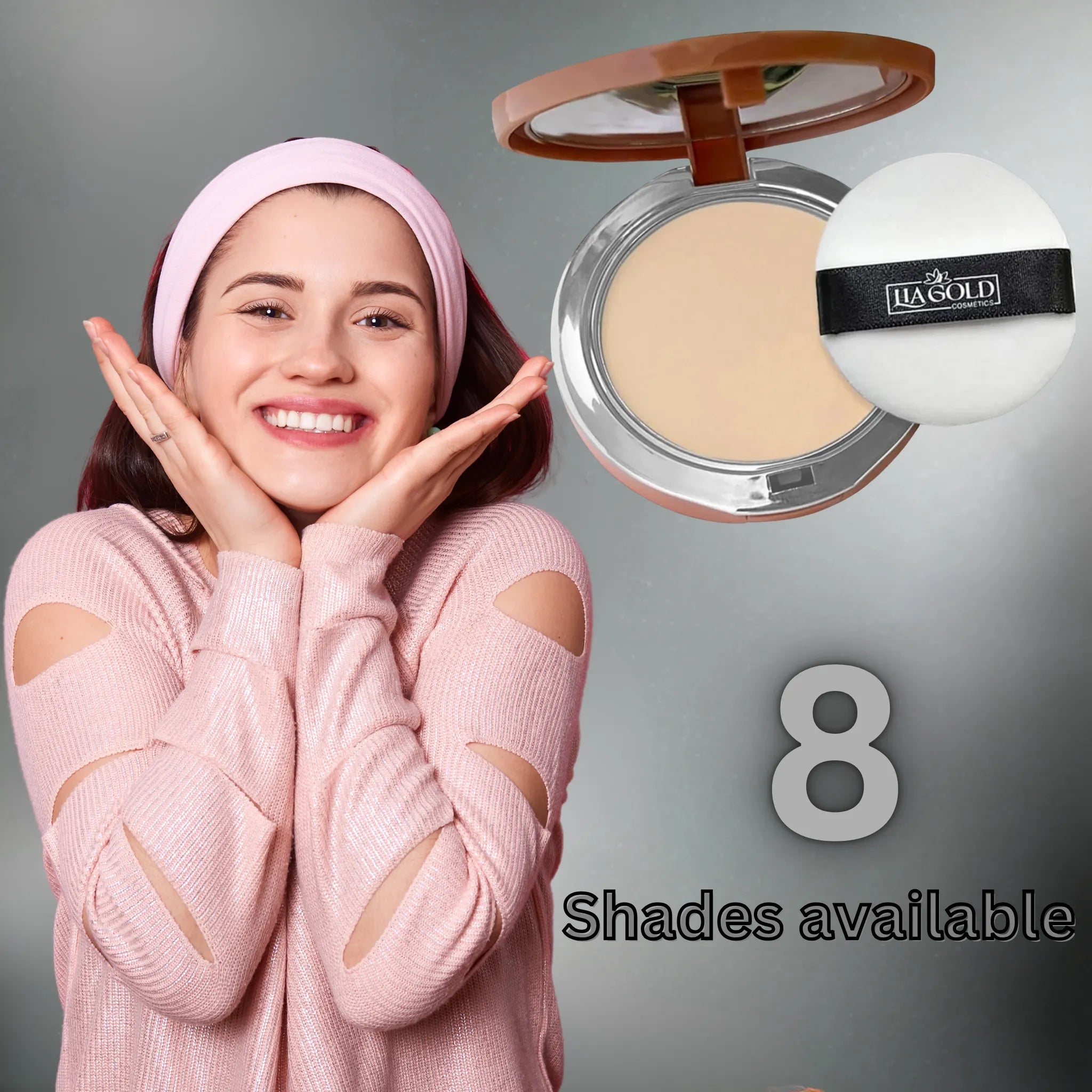 Nutmeg Matte Compact Powder with SPF 50+ (LBC-308)