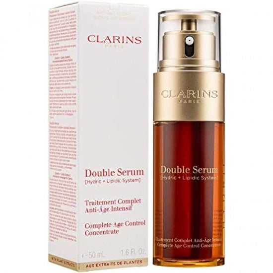 Clarins Double Serum Complete Age Control Concentrate – 50ml | Anti-Aging Hydration Boost