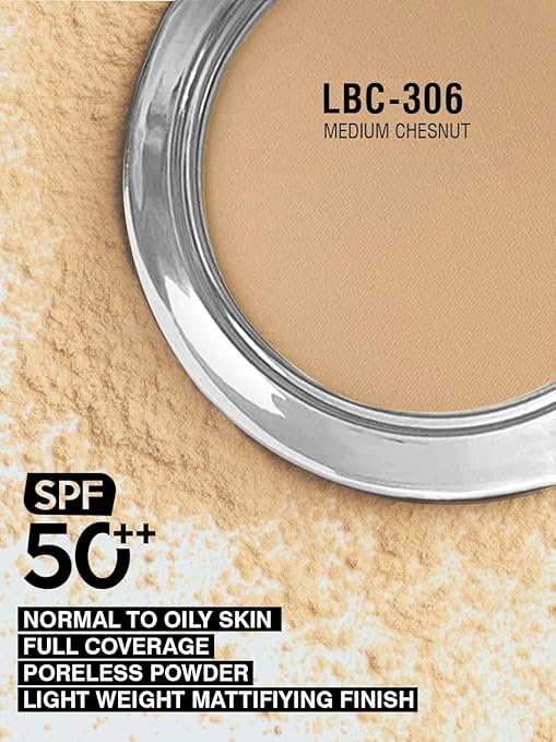 Medium Chestnut Matte Compact Powder SPF 50+ (LBC-306)