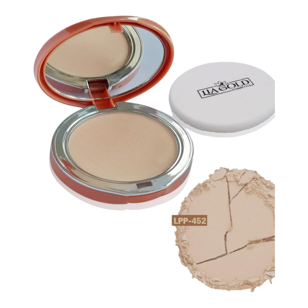 Lia Gold Light Golden Beige Poreless Power Compact Powder (LPP-452)